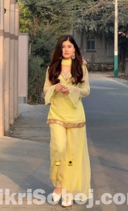 Georgette Sequence Three Piece  জর্জেট ফেব্রিক্সে সিকুয়েন্স